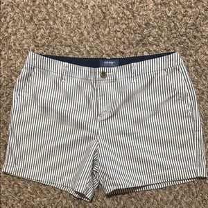 Old Navy Gray and White Bermuda Shorts